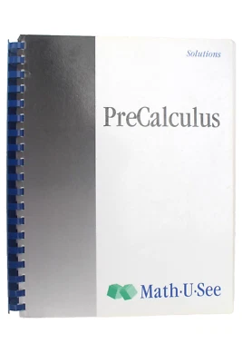 MATH U SEE PRECALCULUS SOLUTIONS Steven Demme Trigonometry 2005 Test Manual - Image 1 of 4