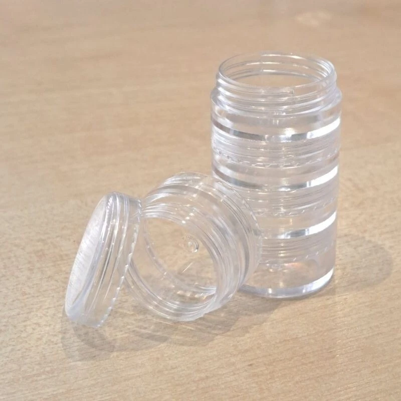 5ml Stacker Pot, Cosmetic Tower, Craft Stacking Storage Jar Makeup Crafts Beads