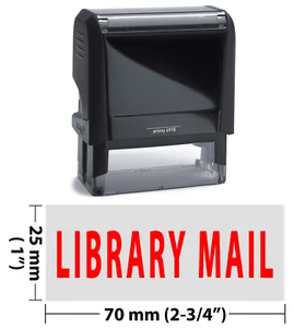 Library Mail - Extra Large Trodat 4915 Self Inking Rubber Stamp - Picture 1 of 7