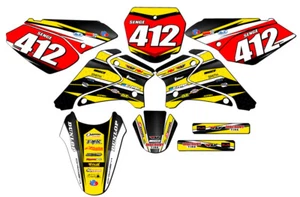 2001-2007 DRZ 125 VIGOR Yellow Senge Graphics Kit Compatible with Suzuki - Picture 1 of 10