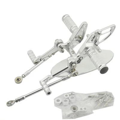 Silver Rearsets Footpegs Rear set For Ducati STREETFIGHTER 848 / 1098 09-14 - Image 1 of 3