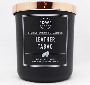 1 DW Home LEATHER TABAC 1-Docht Medium Glas Kerze 9,3 Unzen BRENNT 33 STUNDEN - Bild 1 von 1