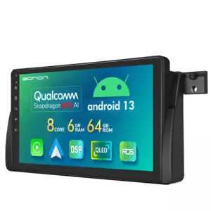 Para BMW Serie 3 E46 1998-06 CarPlay Android 13 8 Núcleos 6+64 Coche Estéreo GPS CarPlay - Imagen 1 de 22