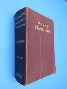 Vintage Mechanical Engineers Handbook Lionel S. Marks Fifth Edition 1951  INDEX - Picture 1 of 10
