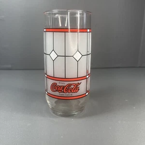 Vidriera esmerilada estilo Tiffany vintage de vidrio Coca Cola  - Imagen 1 de 2
