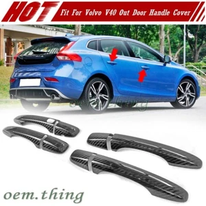 2012-2019 Fit For Volvo V40 Hatchback 5DR Out Door Handle Cover Carbon Fiber - Bild 1 von 4