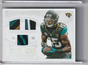 2014 NATIONAL TREASURES #RGD-AR ALLEN ROBINSON RC TRIPLE-RELIC JAGS 20/25 5194 - Picture 1 of 1