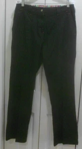 Women's Oleg Cassini Weekend Black Cotton & Stretch Cargo Pants Size 14 - Picture 1 of 6