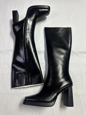 Nuevas botas negras Jeffrey Campbell para mujer de tacón alto máximo hasta la rodilla - EE. UU. 11M Foto 1 de 4