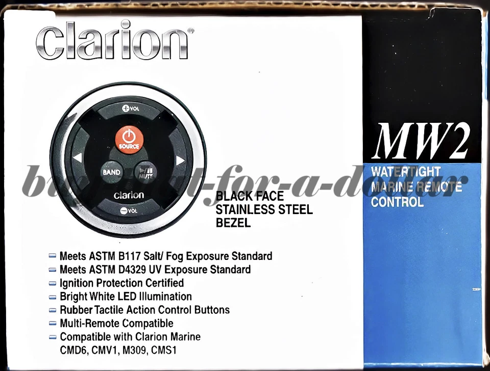 *NOVO* Clarion MW2 Marine controle remoto com fio estanque-redondo montagem embutida para receptores - Imagem 1 de 1