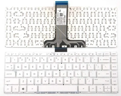New White US Keyboard for HP 14-AX 14-AX010WM 14-AX020NR 14-AX022NR 14-AX027CL - Image 1 of 3