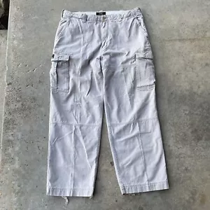 Vtg Abercrombie Fitch Pants Cargo Paratrooper Fatigues Baggy Y2K 38R Military - Picture 1 of 13