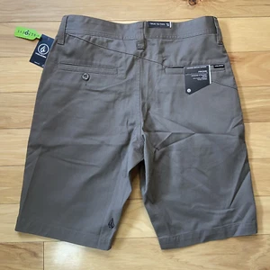 Volcom Frickin Modern Straight Chino Shorts Mens Sz 28 Mushroom Brown 10" Inseam - Picture 1 of 6