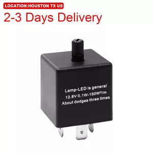 US Location 3Pin CF13 LED Flasher Relay Fix for Hyper Flash Adjustable Blinker - Bild 1 von 11