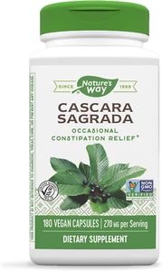 Nature's Way Cascara Sagrada Bark, Supports Constipation Relief, 180 Capsules - Picture 1 of 9