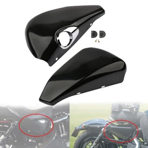Pair Left Right Battery Cover For Harley Sportster XL Iron 883 1200 48 72 14-18 - Picture 1 of 8