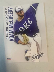 Adam Mccreery 2019 Oklahoma City Dodgers Team Card - Picture 1 of 1