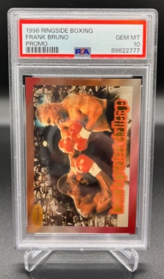 1996 Ringside Boxing Frank Bruno w/ Mike Tyson Promo Rookie Card PSA 10 GEM MINT - Image 1 of 2