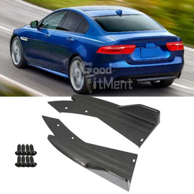 Kohlefaser Heckdiffusor Heckspoilerlippe Splitter Canard-Schutz Für Jaguar XE XF - Bild 1 von 4