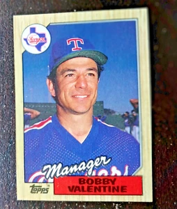 1987 Topps #118 Bobby Valentine Manager Rangers y lista de canciones sin marcar antiguo envío gratuito - Imagen 1 de 1
