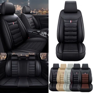 For Toyota 4Runner Car Seat Cover 5 Seat Full Set Leather Front Rear Cushion Pad - Picture 1 of 22