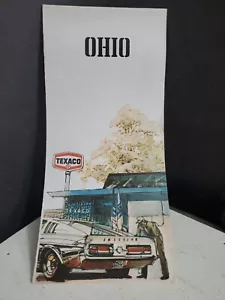 Vintage 1975 TEXACO Travel Service Ohio The Buckeye State Gas Station Road Map - Imagen 1 de 6