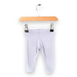 Baby Girls Boys Grey Stretch Cotton Leggings Pull On Trousers Age 3-6 months - Picture 1 of 2