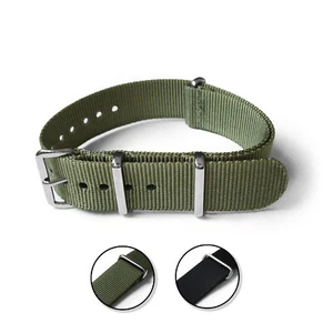 18 mm - color liso - correa de reloj militar de nailon balístico premium - Imagen 1 de 7