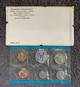 San Francisco Mint - 1968-S UNCIRCULATED MINT SET, 1968 U.C. Coin Set - Picture 1 of 11