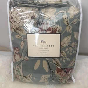Pottery Barn Elodie Floral Duvet Cover Blue Queen 2 Stan Sham Dahlia Chintz Rare - Bild 1 von 6