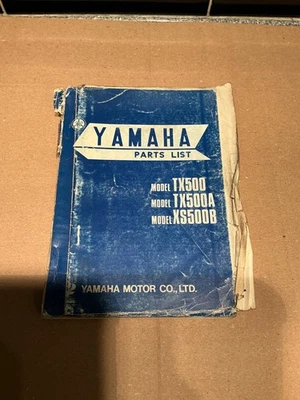 GENUINE YAMAHA PARTS BOOK LIST CATALOGUE FICHE TX500 TX500A XS500B 1975 1976 - Image 1 of 4