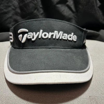 Taylormade Hat Cap Strap Back Black Golfer Golf Course Adjustable Visor Mens - Image 1 of 4