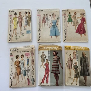 Vintage Sewing SIMPLICITY PATTERN #5980, 5460, 5449, 4298, 8871,Uncut. Size 12 - Picture 1 of 7