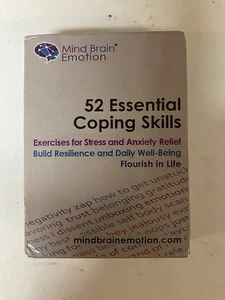 Coping Skills Cards: 52 Self-Care Exercises for Stress & Anxiety Relief New - Picture 1 of 2