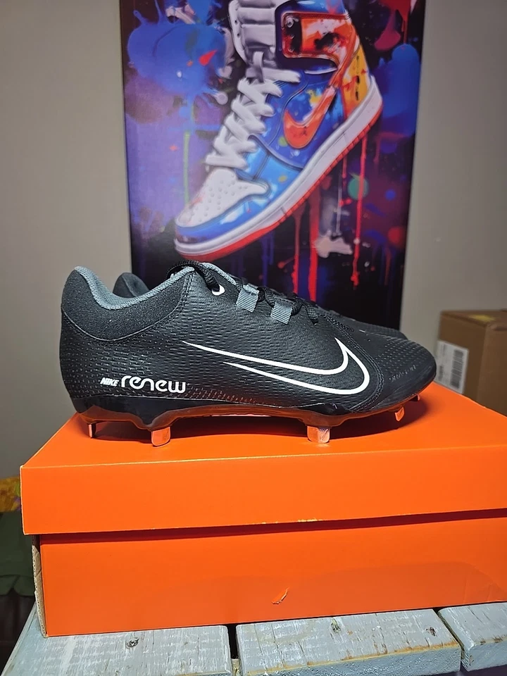 Nike Womens ReHyper Diamond 4 Black Softball Cleats Size 10 CZ5920-010