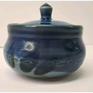 Studio Pottery Glazed Lidded Pot/Jar SIGNED - Picture 1 of 4