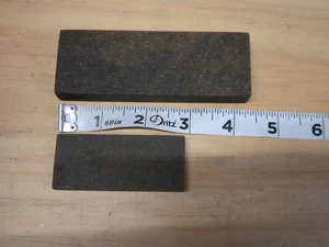 2 Vintage Knife Sharpening Stones THESE ARE WORN ALMOST SMOOTH LIKE GLASS - Picture 1 of 7