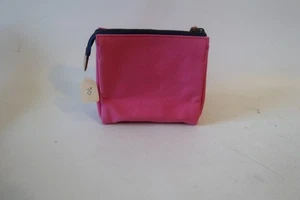 NWT Womens Iomoi Hot Pink Navy Canvas Zip Pouch Cosmetic Case - Picture 1 of 5
