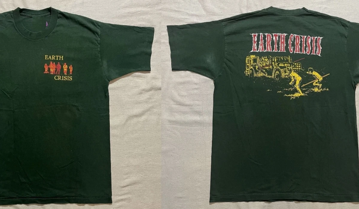 EARTH CRISIS バンドTシャツ XL ヴンテージ Earth Crisis Vegan Straight Edge NYHC 90's vintage tee t shirt