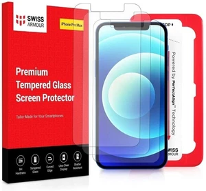 Protector de pantalla Swiss Armour iPhone 12 Pro con aplicador PerfectAlign™, paquete de 3 - Imagen 1 de 9