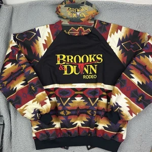 Vintage Brooks & Dunn Rodeo Jacket Aztec Southwestern Button Coat Concert Signed - Picture 1 of 16