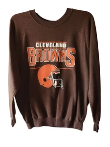 Cleveland Browns Sweatshirt mit Rundhalsausschnitt Football NFL Vintage Baumwolle Large - Bild 1 von 10