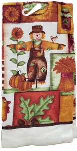 1 (one) Kitchen Towel (15"x25") FALL, HARVEST, SCARECROW, SUNFLOWERS & LEAVES,BH - Picture 1 of 12