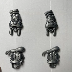 Vintage Disney Cassettiera in Metallo Tira 2 Paperino, 2 Pippo Set di 4 - Foto 1 di 3