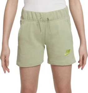 NIKE Olive Aura SPORTSWEAR CLUB FRENCH TERRY FLEECE SHORTS M standard fit girls - Picture 1 of 5