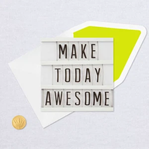 Hallmark Signature Birthday Card ~ "Make Today Awesome" Light Board Card - Picture 1 of 2