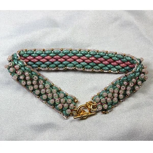 Pink and Green Mountains Armband 7,5" Handgelenk mit GP-Schließe - Bild 1 von 1