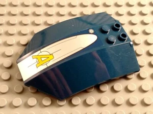 LEGO Dark Blue 8x6x2 Agents Decorated Windscreen Piece - Picture 1 of 1