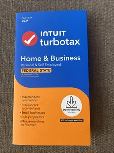 TurboTax Home & Bus 2024 Software de impuestos Fed & State Tax Win & Mac CÓDIGO envío rápido - Imagen 1 de 3