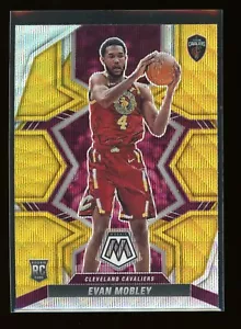 2021-22 Panini Mosaic Evan Mobley Gold Wave Prizm RC #201 Cavaliers SP Rookie - Picture 1 of 2